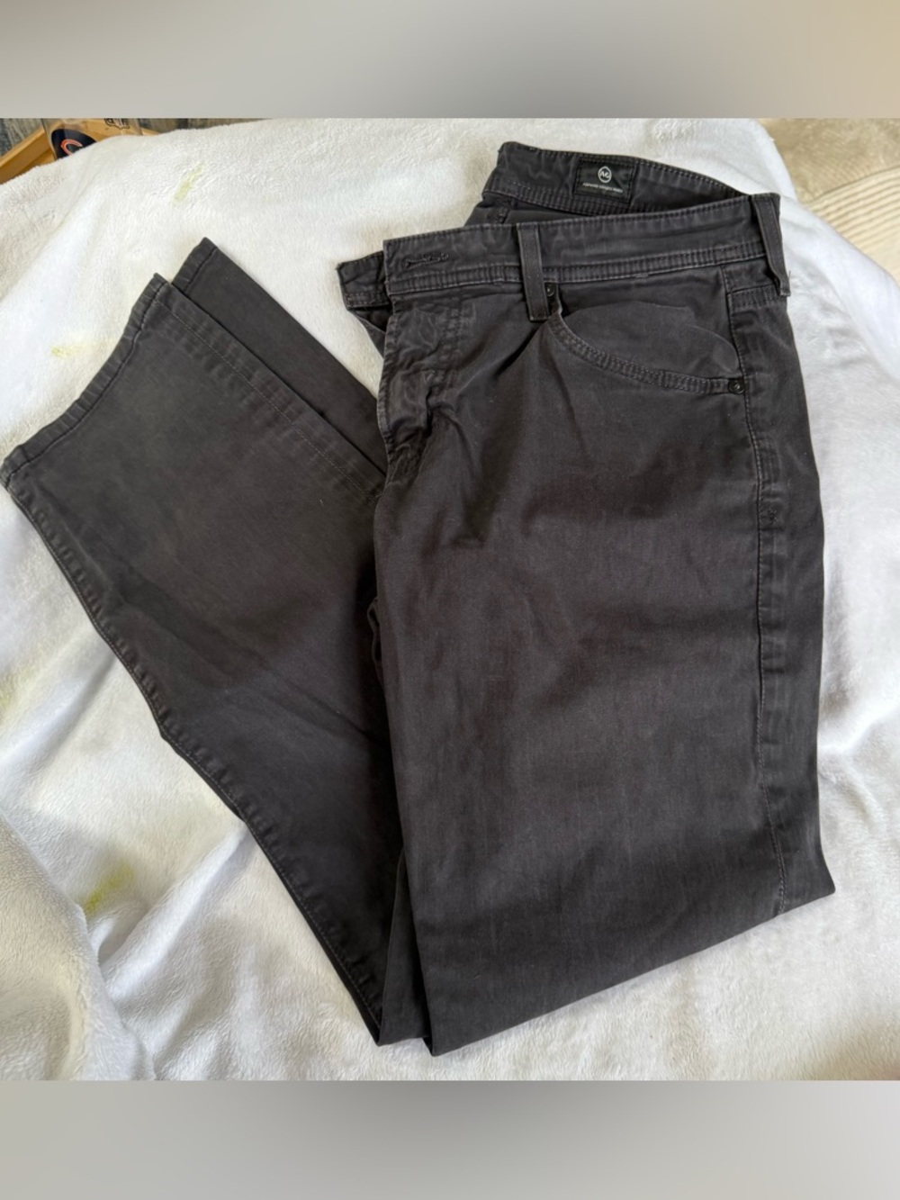 Ag Adriano Goldschmied Straight Black Jeans